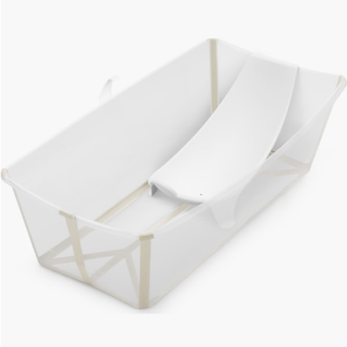 Stokke Flexi Bath® Extra Large Foldable Baby Bath Tub with Temperature Plug & Infant Insert | Nordstrom in beige