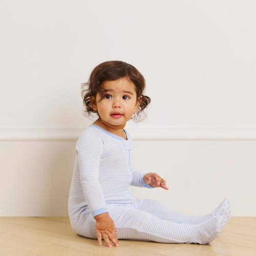 LAKE | Baby | Pima Cotton Pajamas | French Blue Baby Sleeper