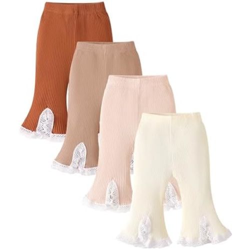 Baby Girl Pants 3-24 Months Baby Leggings 4 Pack Girls Bottoms