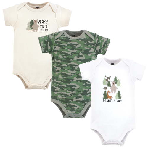 Hudson Baby Infant Boy Cotton Bodysuits, The Great Outdoors, 0-3 Months