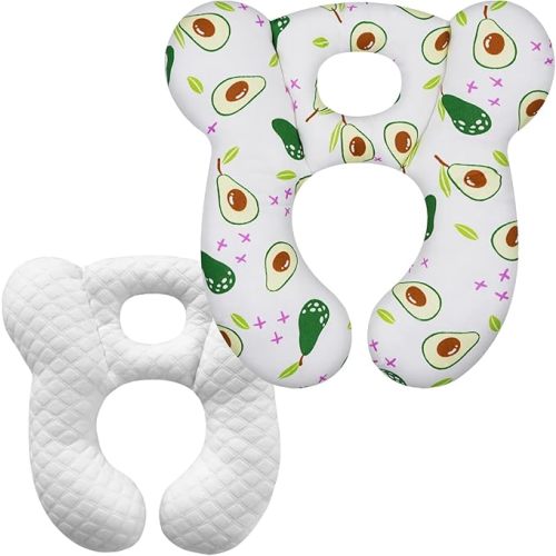 Baby Travel Pillow, Upgrade U-Shape Infant Pillow for Car Seat Pushchair and Stroller, Soft Comfortable Sleep Cushion for Kids Newborn and Toddler -Avocado