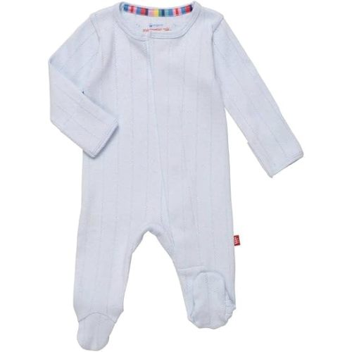 Magnetic Me 100% Organic Cotton Magnetic Baby Footie Pajamas | Super Soft Cotton Fabric | Available in PRE - 24M