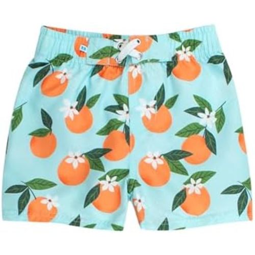RUGGEDBUTTS Boys UPF50+ Sun Protection Fruits & Florals Swim Trunks