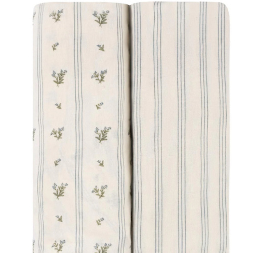 Linear Berry Crib Sheet Set | 100% plush jersey cotton knit – Ely's & Co.