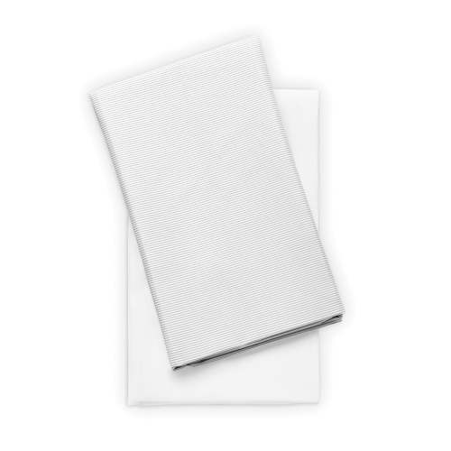 Chicco Dash Playard Sheets, White Stripe (White)