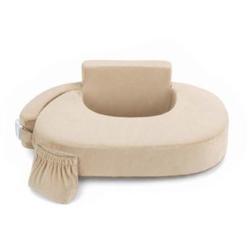 PlayPals Nursing Pillow Breastfeeding Posture Support Adjustable Waist Beige