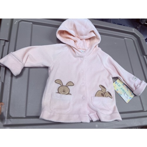 Lil Jellybean baby girls size 0-3 months snap front hoodie pink vintage Y2K