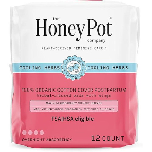 The Honey Pot Company  Herbal Postpartum Pads w/Wings