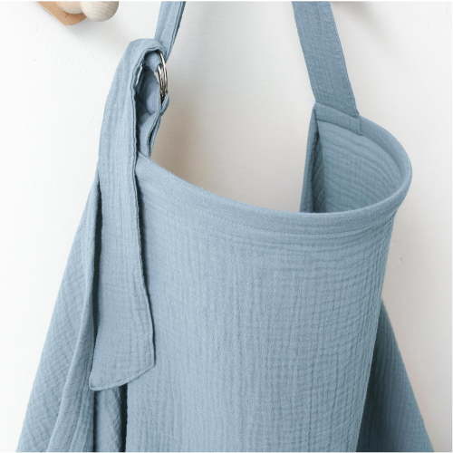Muslin Nursing Covers for Breastfeeding, Privacy Breast Feeding Cover with Arch Neckline, 100% Cotton Nursing Apron