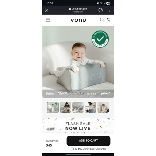 Burplee Lounger | Tummy Time, Gas and Reflux Relief for Babies | 0-9 Months – Vonu