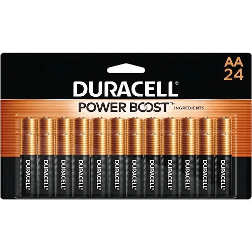 Duracell Coppertop AA Batteries with Power Boost Ingredients, 24 Count Pack Double A Battery with Long-lasting Power, Alkaline AA Battery for Household and Office Devices