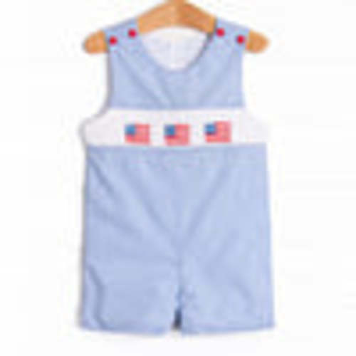 Salute The Flag Smocked Jon Jon, Blue – Stitchy Fish