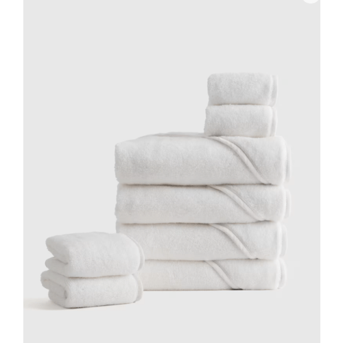 Quince Organic Turkish Cotton Baby Bath Bundle 8-Pack - White