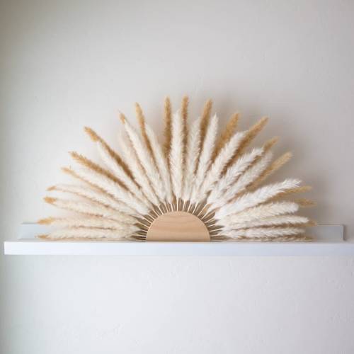 Pampas Sun Kit Boho Wall Decor Boho Decor Macrame Wall Hanging Boho Bathroom Decor Flower Wall Minimalist Decor Boho Home Decor Boho Vase