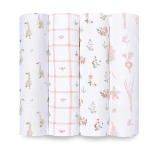Country Floral Cotton Muslin Swaddle 4 Pack | aden + anais