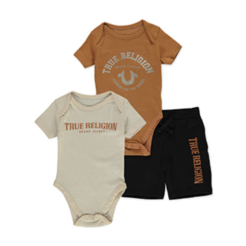True Religion Baby Boys' 3-Piece Shorts Set Outfit