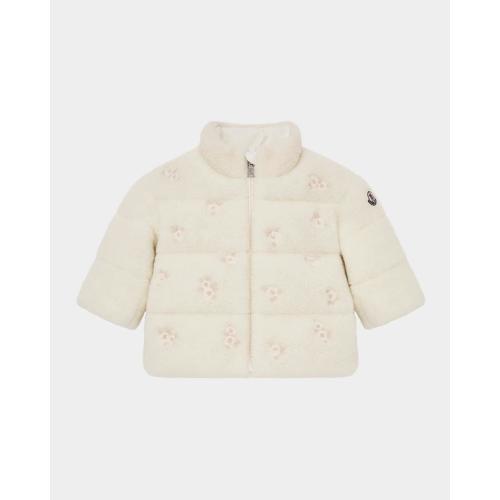 Girl's Chiara Embroidered Teddy Padded Jacket, Size 3M-3