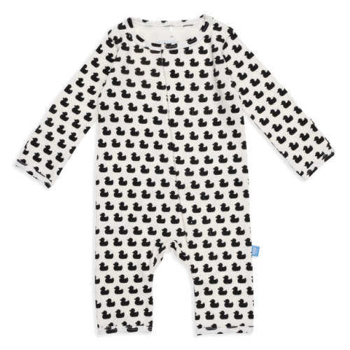 many ducks black organic cotton magnetic coverall 3-6 months