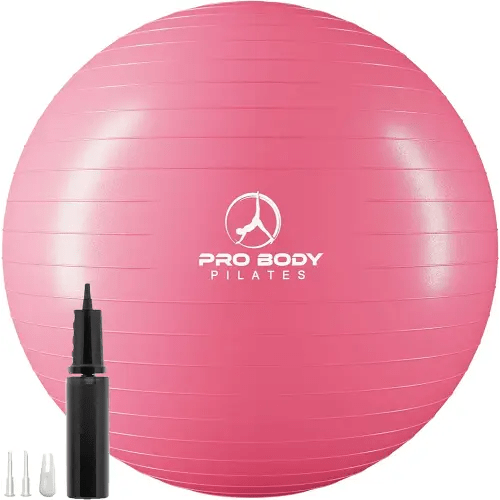 ProBody Pilates Ball Exercise Ball Yoga Ball, Multiple Sizes Stability Ball Chair, Large Gym Grade Birthing Ball for Pregnancy, Fitness, Balance, Workout and Physical Therapy w/Pump