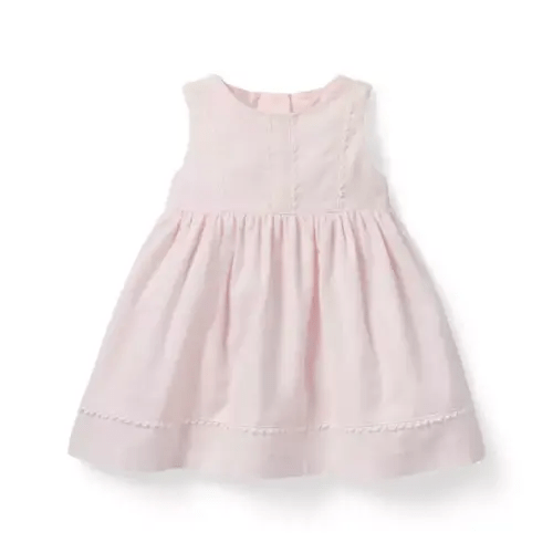 Baby Petal Pink Baby Lace Trim Corduroy Dress by Janie and Jack
