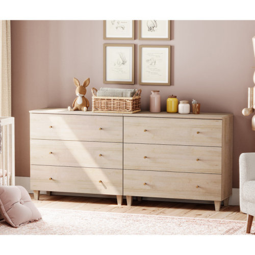 Corrigan Studio® 71"W Kids Dresser With 6 Drawers For Children's Room, 2-In-1 Dresser For Bedroom | Wayfair
