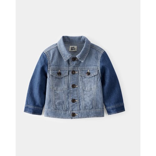 Baby Vintage Inspired Hickory Denim Jacket - Medium Wash - OshKosh B'gosh | Carter's
