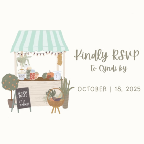 Kindly RSVP to Cyndi by October | 18, 2025