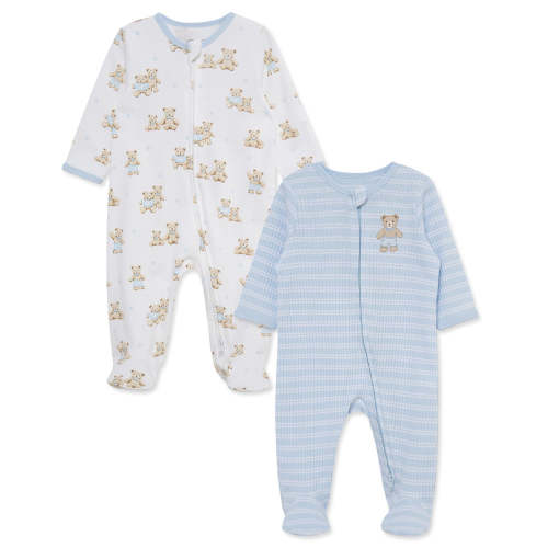 Dashing Bears 2-Way-Zip Footies 2-Pack