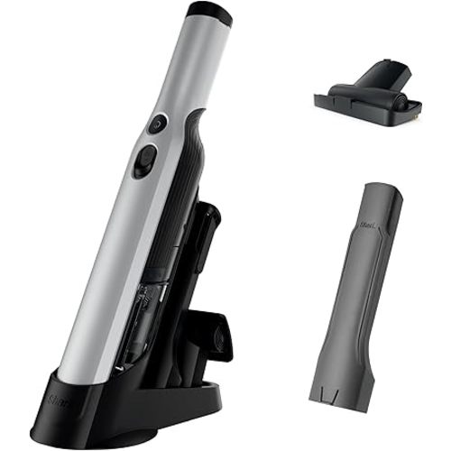 Shark WANDVAC Cordless Hand Vac, Lightweight, Versatile and Portable at 1.4 lbs., Powerful Suction, Charging Dock, One-Touch Empty, New Furfins Tool & Crevice Tool for Pet & Home, Gray, WV201WH