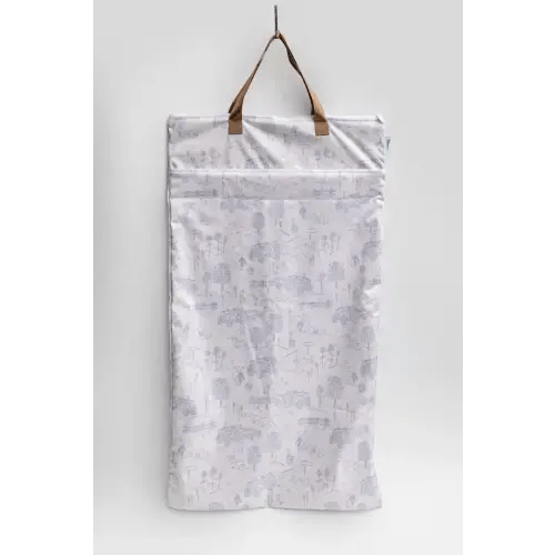 Large Zipper Hanging Wet Bag, Laundry Bag with Handles