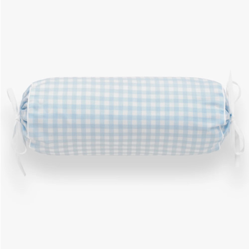 Picnic Gingham Bolster Pillow - Blue