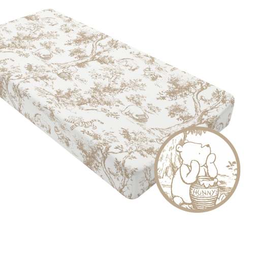 Winnie the Pooh Changing Pad Cover: Toile de Jouy Nursery Decor