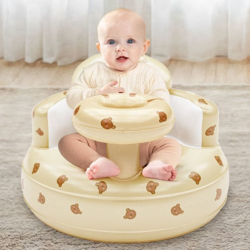 BabyBond Inflatable Baby Seat for Babies 3-36 Months, Baby Floor Seats for Sitting Up,Blow Up Baby Chair with Built in Air Pump