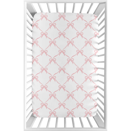 Sweet Jojo Designs Ballerina and Ballet Bows Mini Fitted Crib Sheet | Wayfair