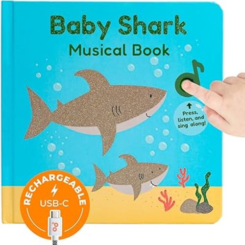 Cali's Books Baby Shark Music Book for Toddlers 1-3 Years Old - Animal Songs Musical Books, Interactive Baby Sound Book, Singing Toy for Children Girls, Learning Song Toys for Toddler Boys