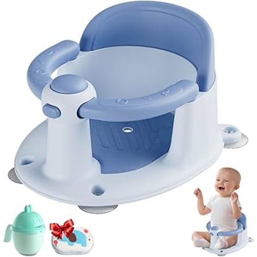 Baby Bath Seat, Baby Bath Seat for 6 Months & Up, Baby Bathtub Seat with Secure Suction Cups, Non-Slip Infant Bath Seat,Blue