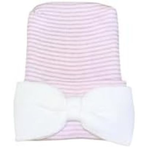Nurses Choice Newborn Baby Girl Hospital Hat with Bow