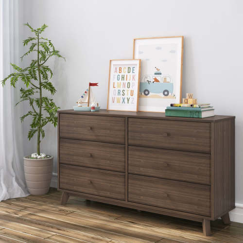 Classic 6-Drawer Dresser - Walnut