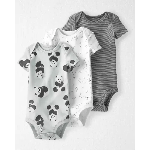 Baby 3-Pack Organic Cotton Bodysuits - Multi