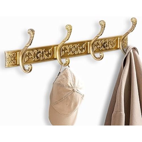Coat Rack Wall Mount Hooks for Hanging,Vintage Aluminum Thickened Solid Wall Hooks Coat Rack Clothes Rack Hat Rack for Behind The Door Bathroom Living Room Bedroom(1Pc)