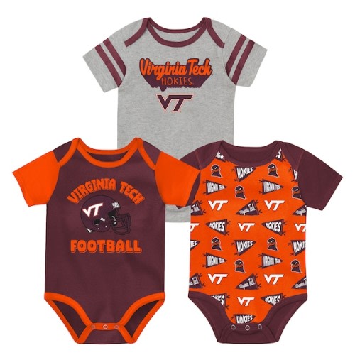 Newborn Outerstuff  Maroon Virginia Tech Hokies Star Player Three-Piece Bodysuit Set