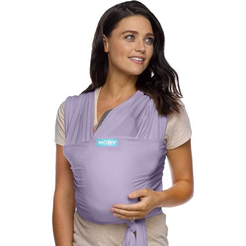 Moby Baby Wrap Carrier Classic for Newborns to Toddlers (8-33lbs), Infant Sling Carrier, Lightweight & Hands Free Design, Adjustable for All Body Types (Amethyst)