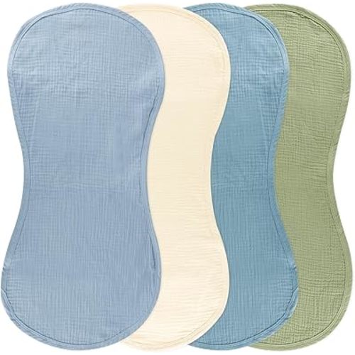 4 Pcs Changing Pad Liners Fits in Peanut Shape Changing Pad Waterproof Diaper Mats Organic Cotton Peanut Mats are Warm on a Baby's Back, Washable Reusable (Blue)
