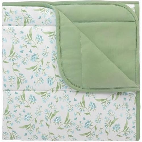 100% Cotton Baby Blankets for Boys Girls, 41"x27.5" Reversible 2-Sided Nursery Bed Blankets, Soft and Breathable Toddler Blanket, Cozy Crib Comforter & Crib Blanket Nursery Gift Set Newborn Essentials
