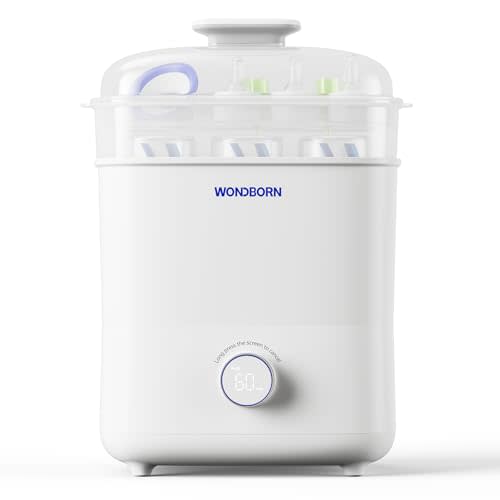 Bottle Sterilizer and Dryer, 99.999% Deep Sterilization, 6-min Rapid Disinfection, Up to 12 Bottles, HEPA Filter, All-in-One for Baby Bottles, Breast Pump Parts & Newborn Essentials