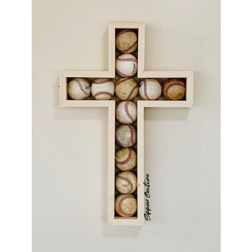 Baseball Cross Display Case