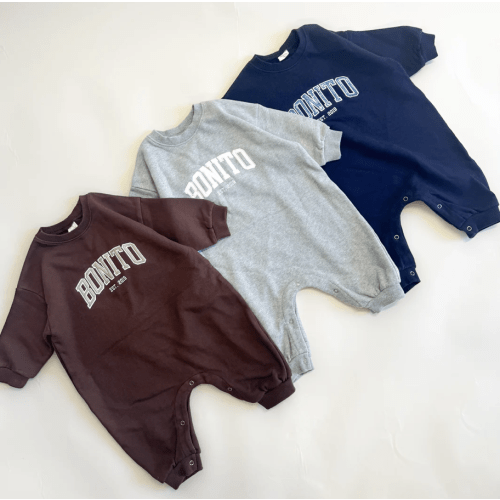 Bontio Sweatshirt Bodysuit - Grey - 3-6mo