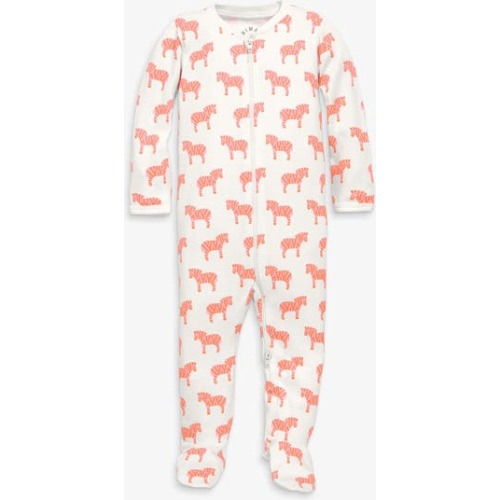 Baby Organic Animal Friends Zip Footie, 0-3M