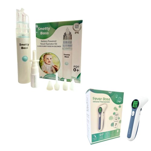 Snotty Noses Nasal Aspirator and Fever Boss Bundle