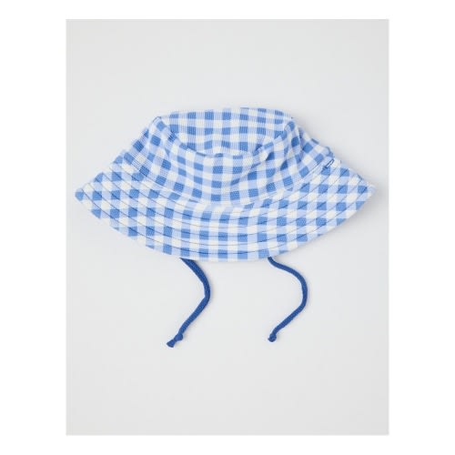 Gingham Dino Swimwear in Mid Blues